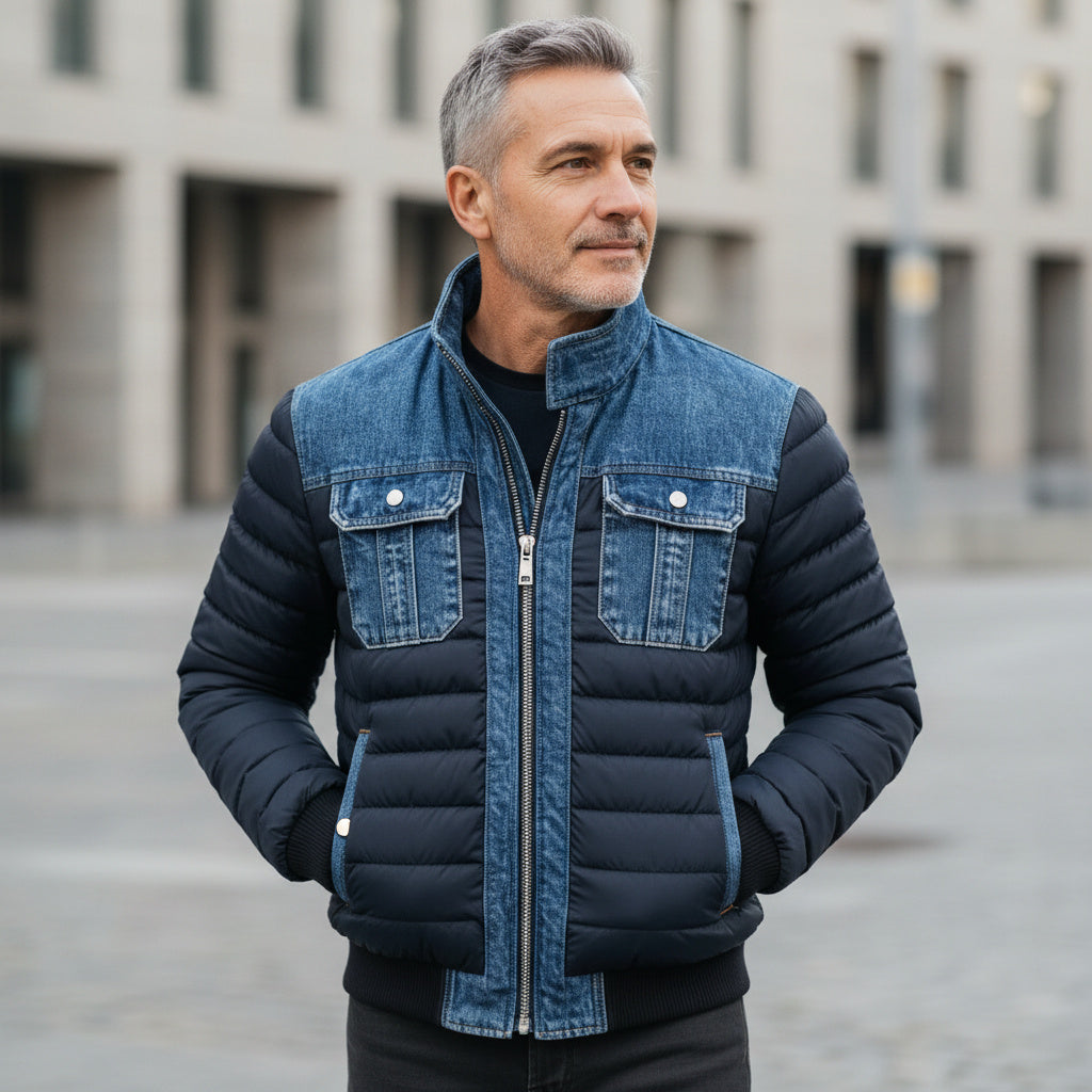 Jori™ | Stylish Quilted Denim Jacket