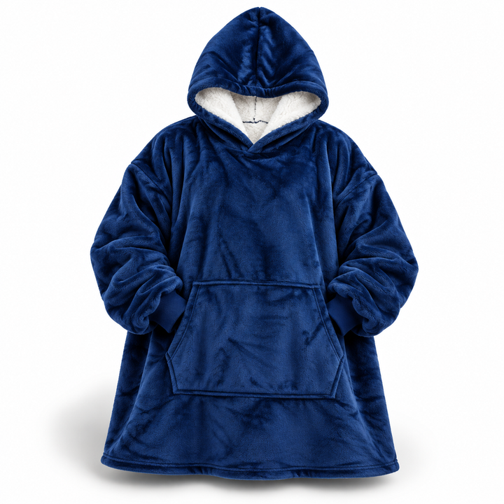 Ultra-soft oversized sherpa hoodie blanket (with pocket)