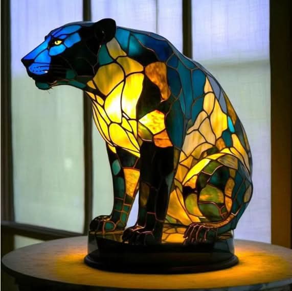 Warm-glow dog breed night light, 6 inch, USB-powered light with in-line switch