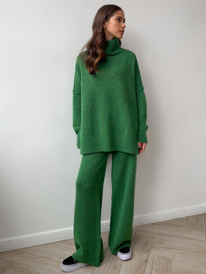 Women's Knit Turtleneck Sweater Set
