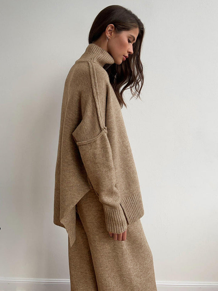 Women's Knit Turtleneck Sweater Set