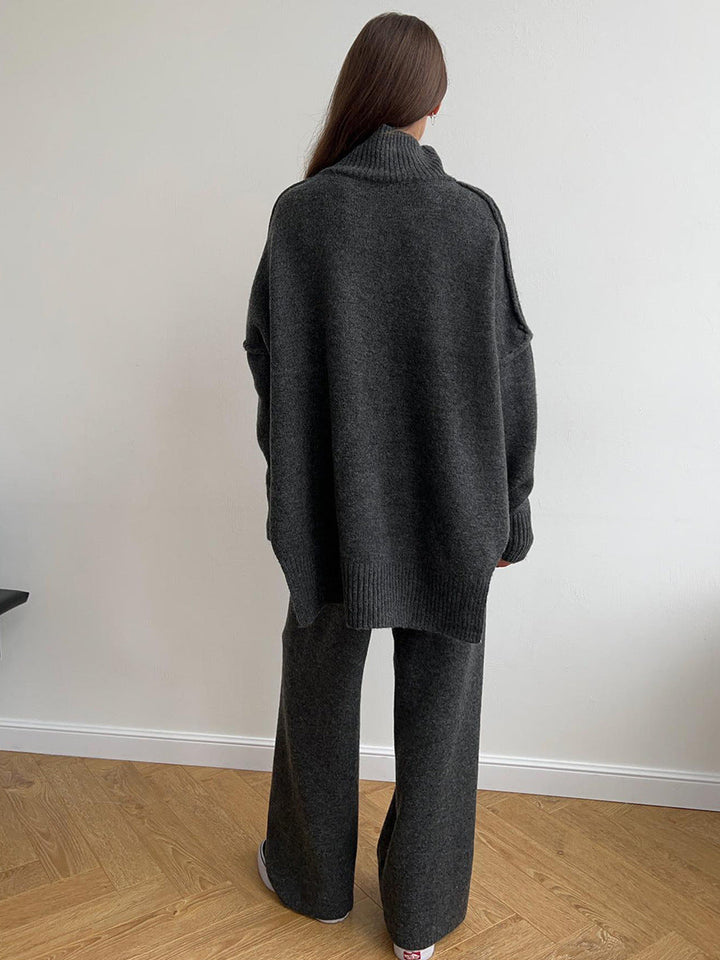 Women's Knit Turtleneck Sweater Set