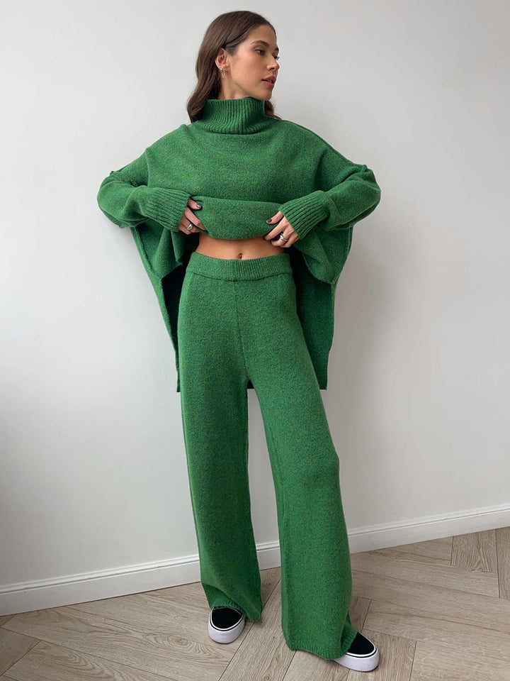 Women's Knit Turtleneck Sweater Set