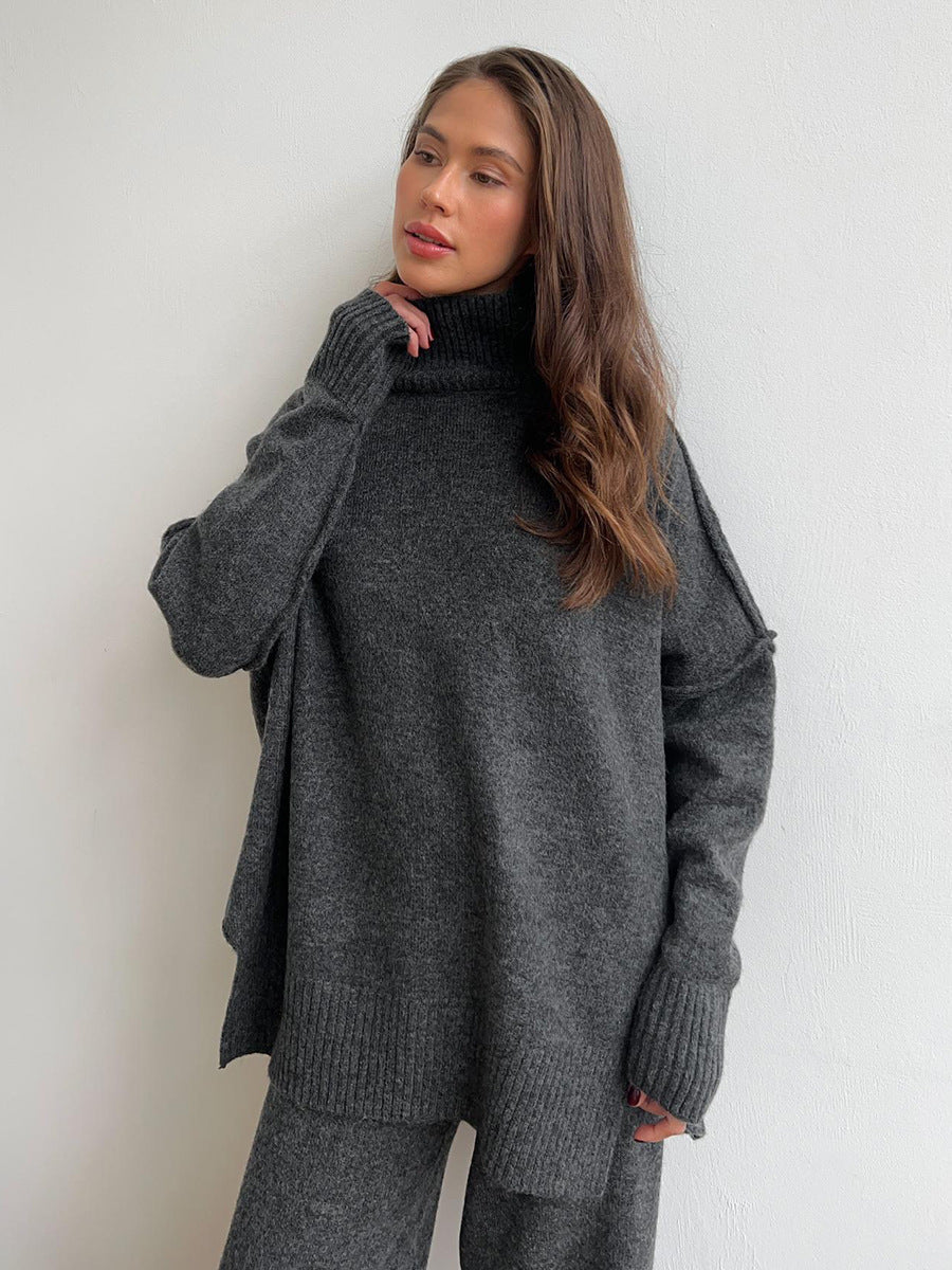 Women's Knit Turtleneck Sweater Set