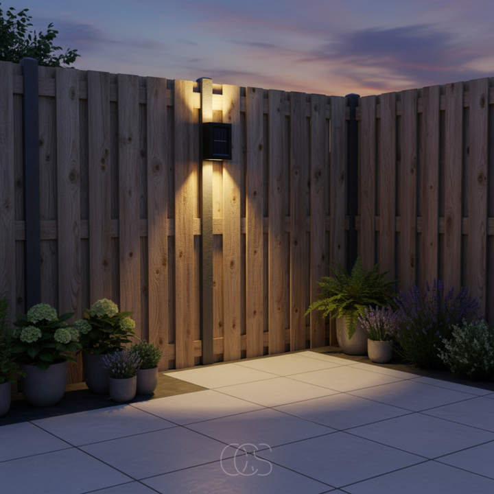 Cordless Outdoor Solar Wall Light with Sensor, IP65 Waterproof