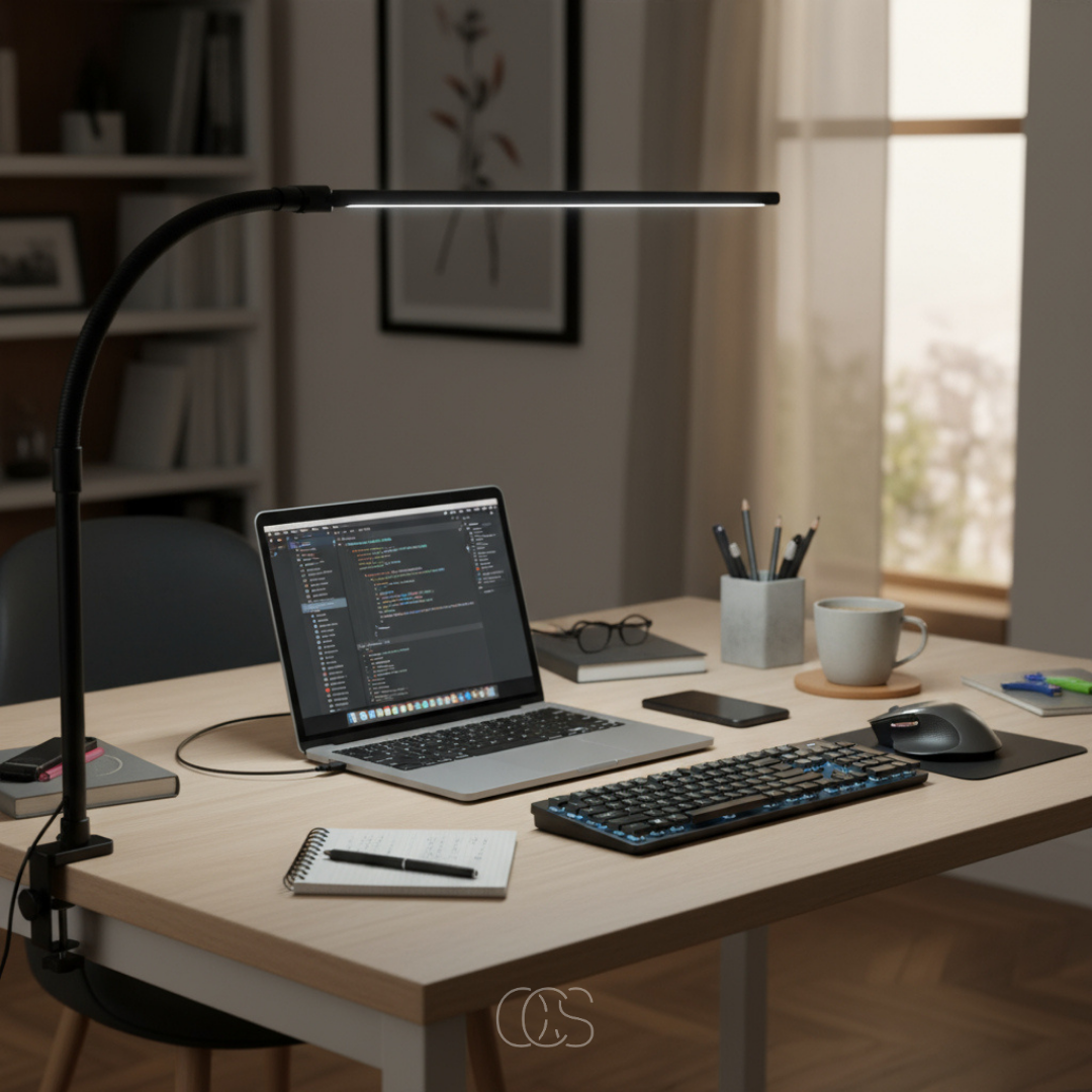 Dimmable Desk Lamp - 3 Light Colors & Adjustable Design