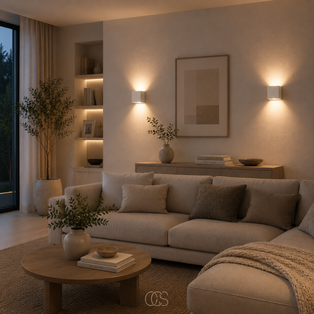 Luxe cordless wall light | square sensor light | aluminum 10 x 10 cm