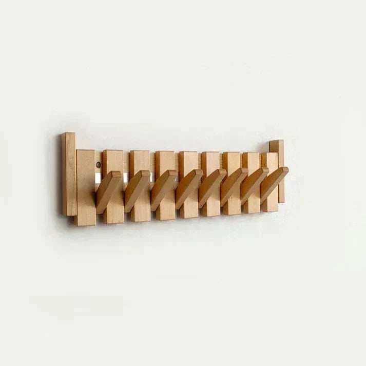 Piano Solid Wood Coat Rack | Elegant Wall Hooks