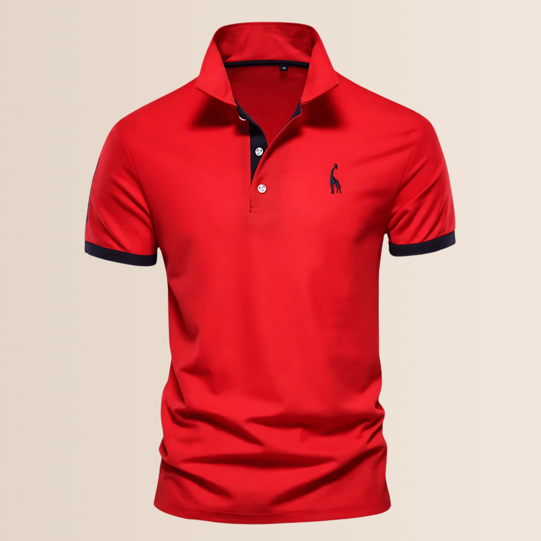 Men’s Cotton Stand Collar Polo Shirt