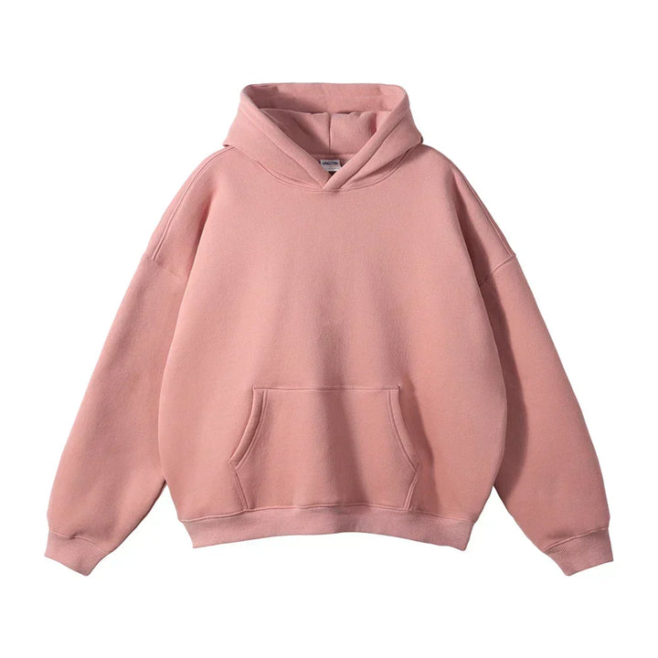 Relaxed Men's Pullover Hoodie with Kangaroo Pocket