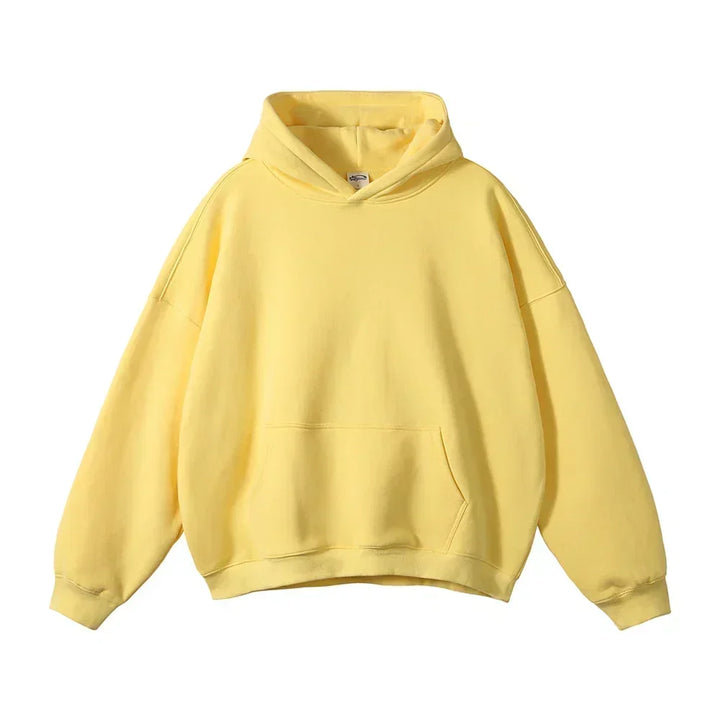 Relaxed Men's Pullover Hoodie with Kangaroo Pocket