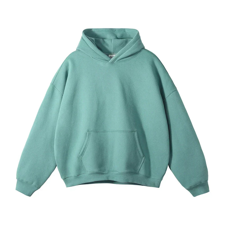 Relaxed Men's Pullover Hoodie with Kangaroo Pocket