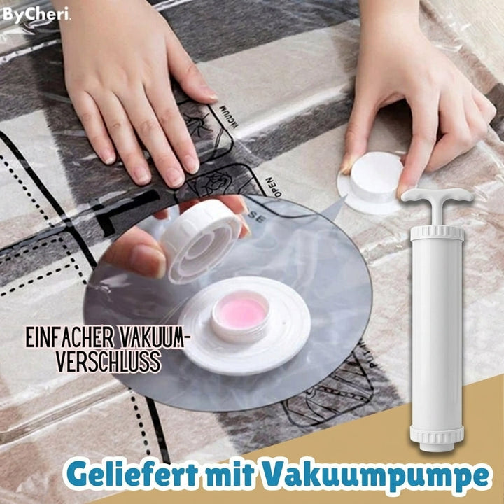 Hanging Vacuum Storage Bags for Space-Saving Wardrobe, 130 x 60 cm, Transparent