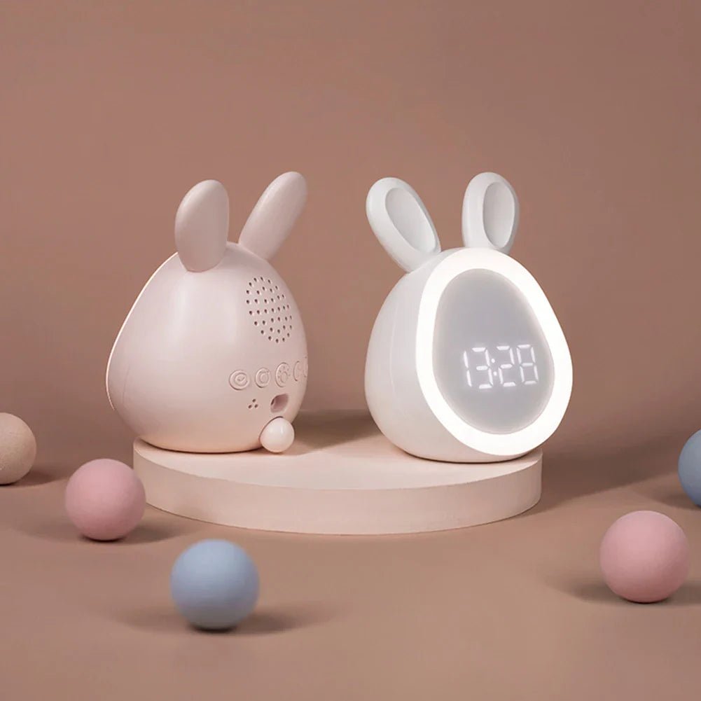 BunniGlow Bunny-Shaped Children's Alarm Clock with LED Night Light