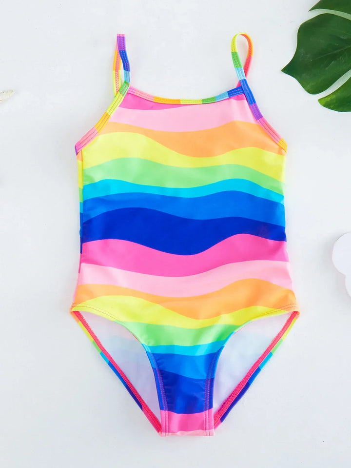 Girls' Swimsuit with Mermaid and Unicorn Design – Perfect for Children Aged 8 to 12