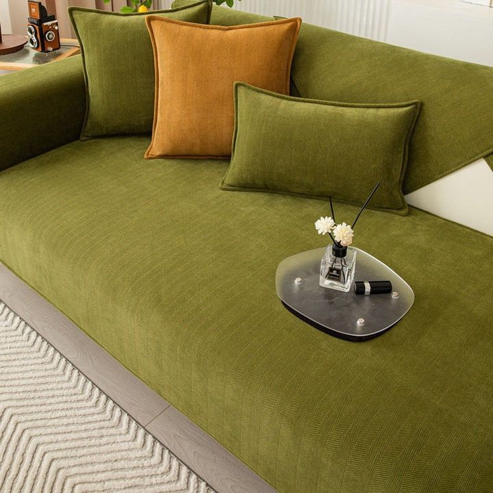 Non-Slip Chenille Sofa Cover – Stays in Place, 3 Sizes, Various Colors