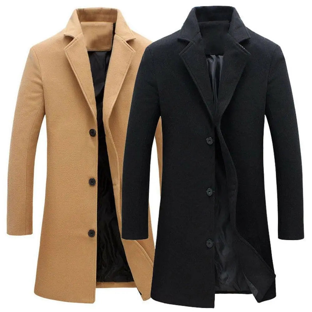 Men's Wool Coat for Fall and Winter - Tomas