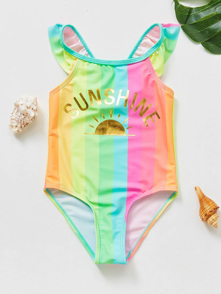 Girls' Swimsuit with Mermaid and Unicorn Design – Perfect for Children Aged 8 to 12