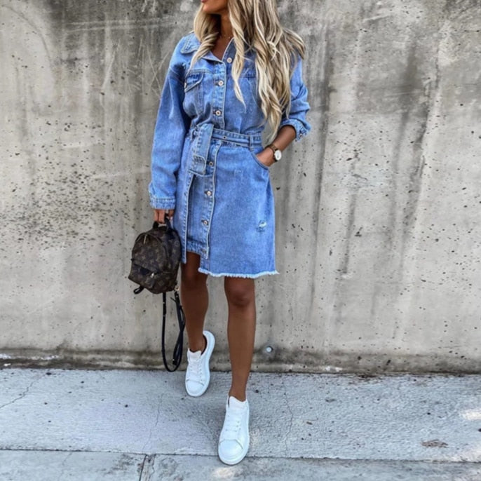 Sascha Denim Dress | The Perfect Dress for Spring