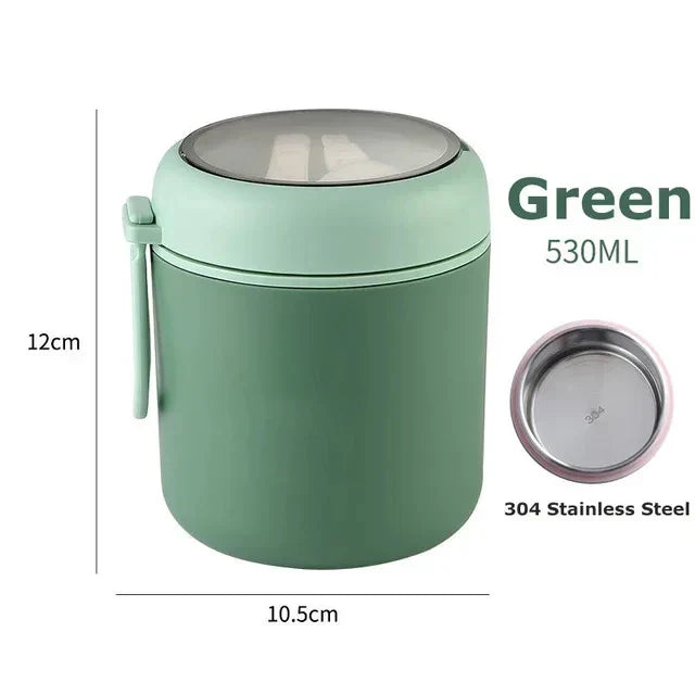 ThermoMeal Stainless Steel Thermal Container | 530 ml / 710 ml | Insulated Cup for Soups and Lunch | Waterproof and Durable