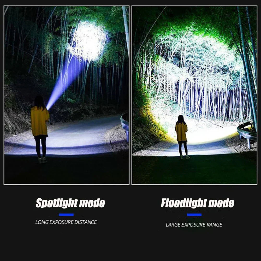 Rechargeable 10000 Lumen LED Flashlight – Striker