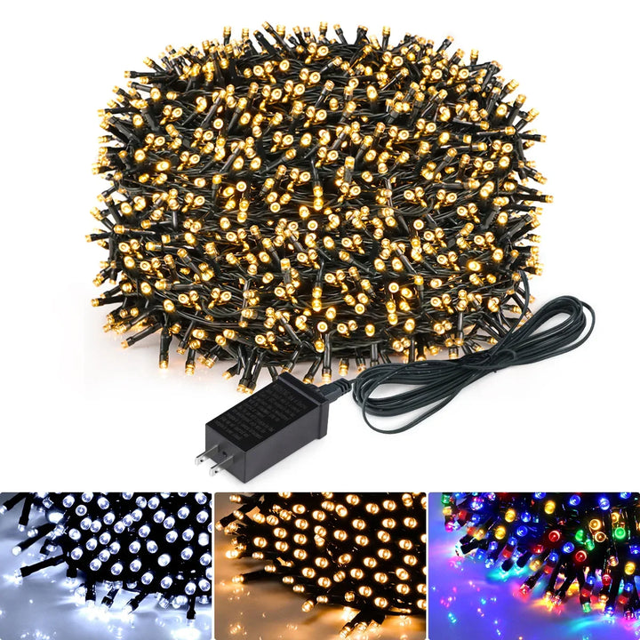 LuminaraX | 24V Outdoor LED Fairy Light Chain | 8 Lighting Modes | IP65 Waterproof | 10–100 m | For Garden, Home and Christmas Decorations