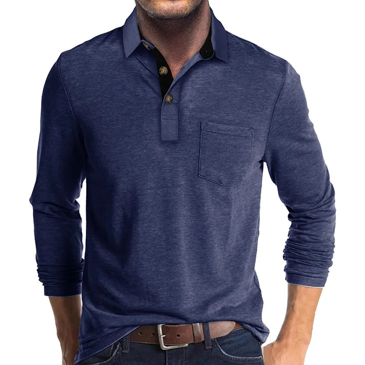 Men's Long-Sleeved Polo Shirt - Breathable & Versatile – Matteo