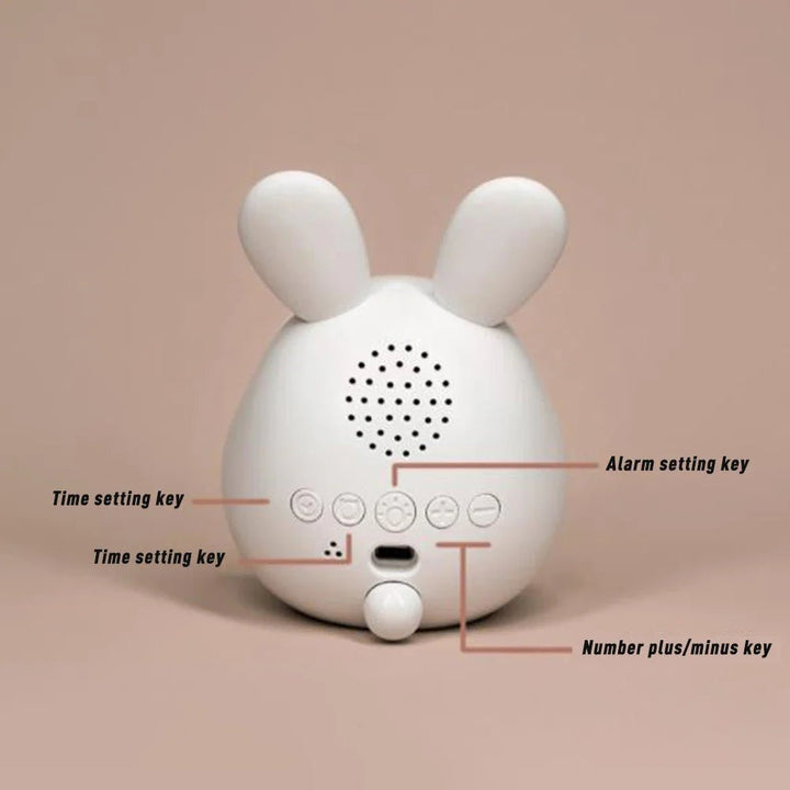 BunniGlow Bunny-Shaped Children's Alarm Clock with LED Night Light