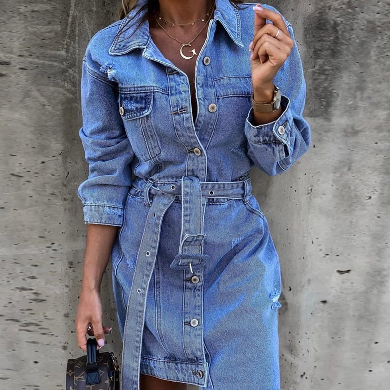 Sascha Denim Dress | The Perfect Dress for Spring