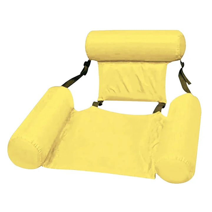 Luxury Inflatable Water Chair with Backrest - Floating Chair for Pool and Lake