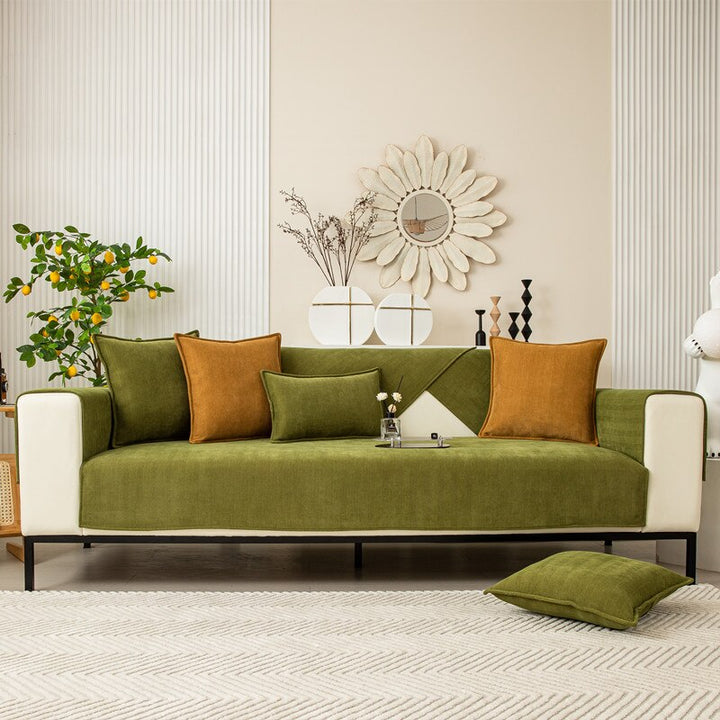Non-Slip Chenille Sofa Cover – Stays in Place, 3 Sizes, Various Colors