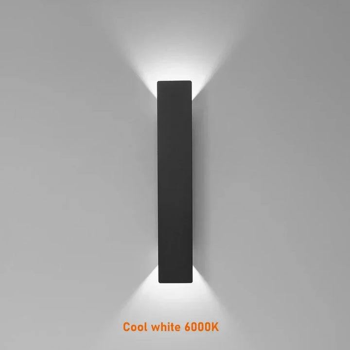 Modern Outdoor Lamp – Up/Down LED Wall Light, Waterproof, Vertical Design