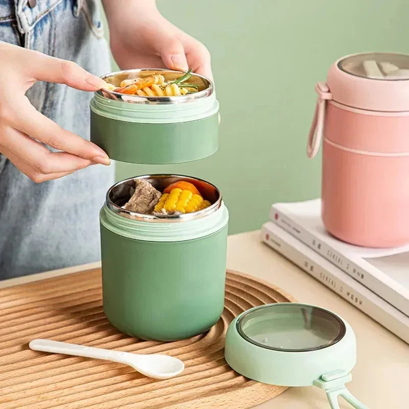 ThermoMeal Stainless Steel Thermal Container | 530 ml / 710 ml | Insulated Cup for Soups and Lunch | Waterproof and Durable