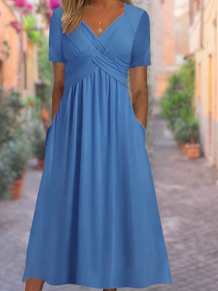Stylish V-Neck Summer Dress