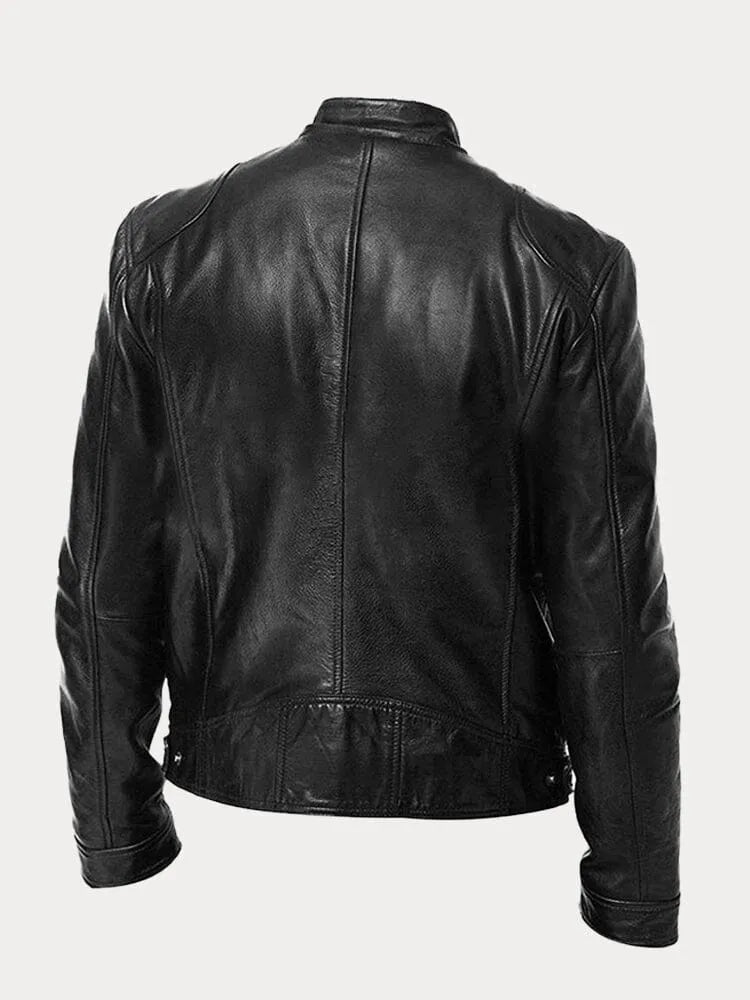 Joren™ | Timeless Leather Jacket with Zip