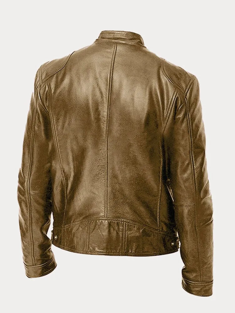 Joren™ | Timeless Leather Jacket with Zip