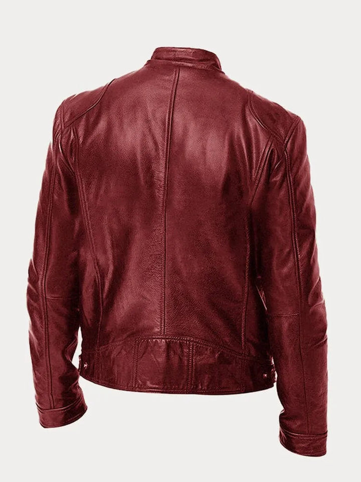 Joren™ | Timeless Leather Jacket with Zip