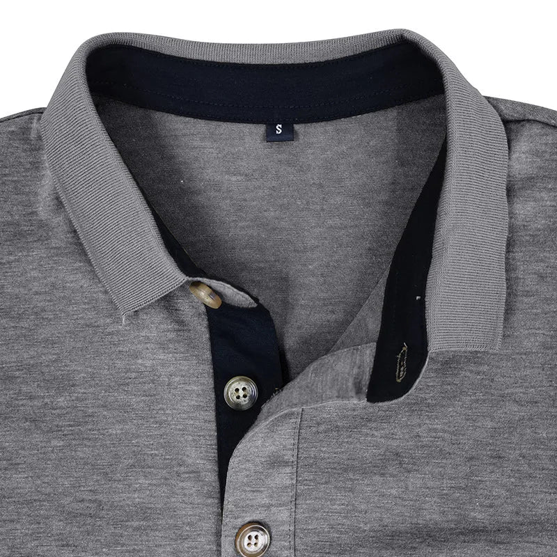 Men's Long-Sleeved Polo Shirt - Breathable & Versatile – Matteo