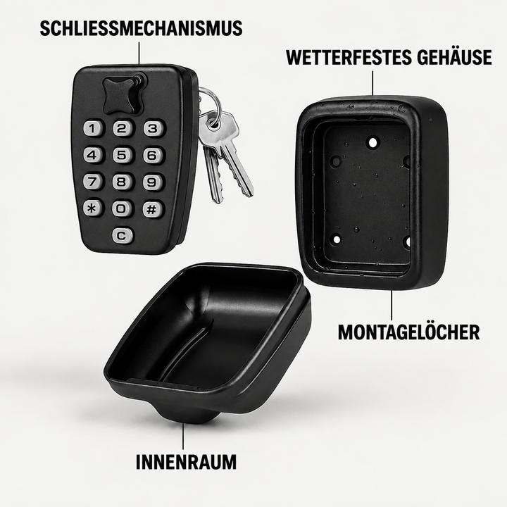 Key Safe with Code | Weatherproof Metal | Adjustable Combination Lock