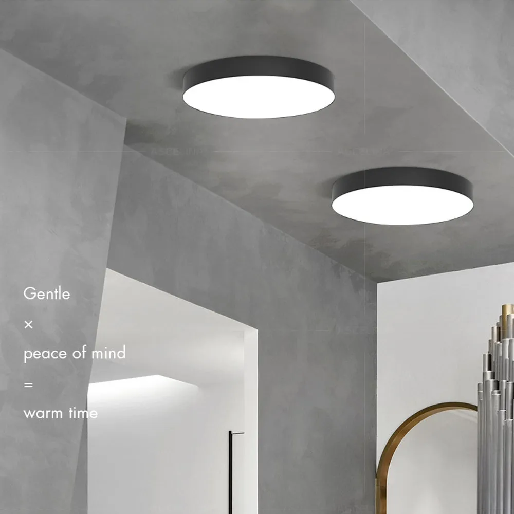 Round LED Ceiling Lamp with Metal Frame