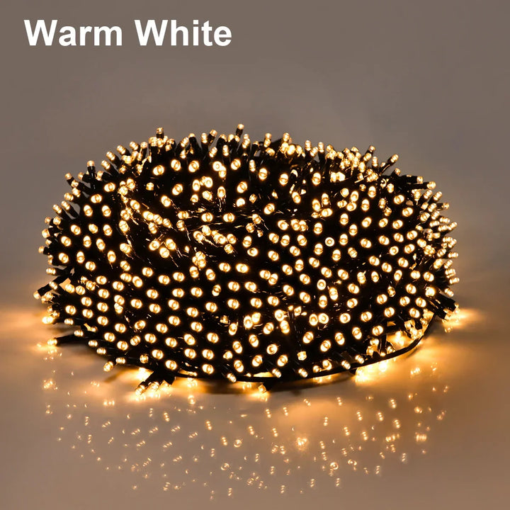LuminaraX | 24V Outdoor LED Fairy Light Chain | 8 Lighting Modes | IP65 Waterproof | 10–100 m | For Garden, Home and Christmas Decorations