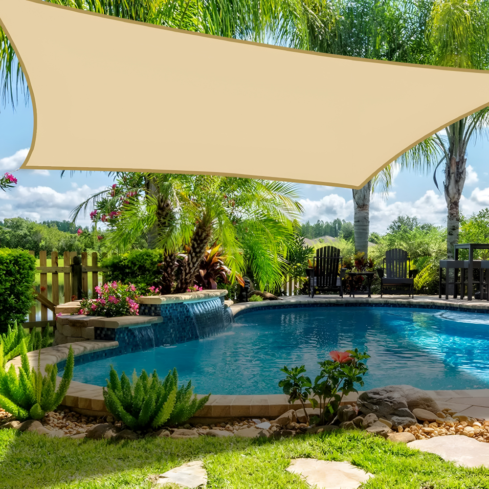 Waterproof Rectangular Shade Sail | Waterproof Outdoor Fabric | UV Protection | SkyCover
