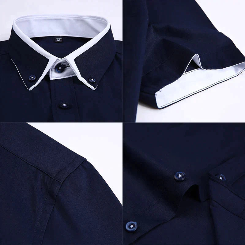 Timeless Shirt with Turn-Down Collar - Chad