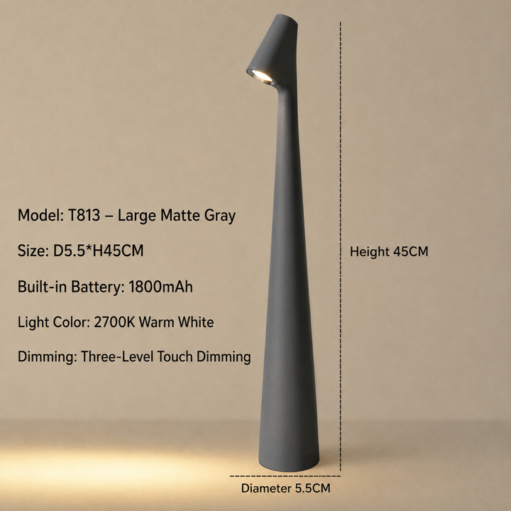 Cordless Designer LED Table Lamp with 3-Level Touch Dimming