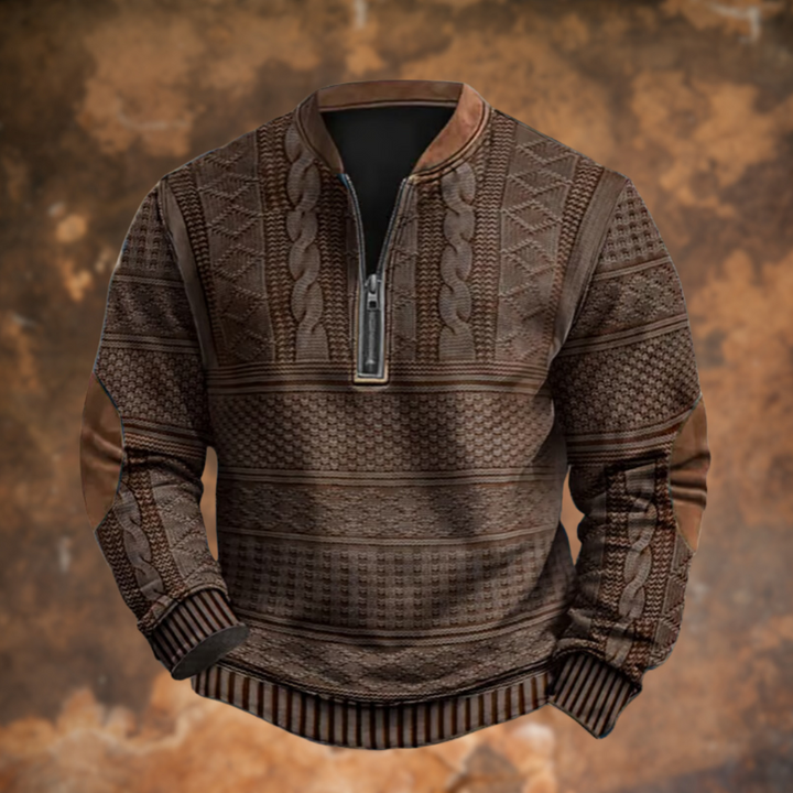 Men's sweater | Practical quarter zip & warming fit