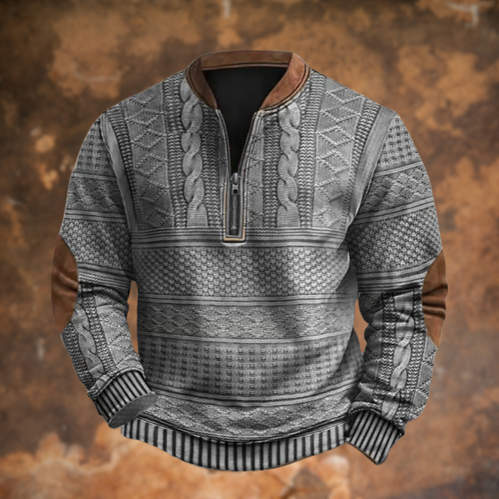 Men's sweater | Practical quarter zip & warming fit
