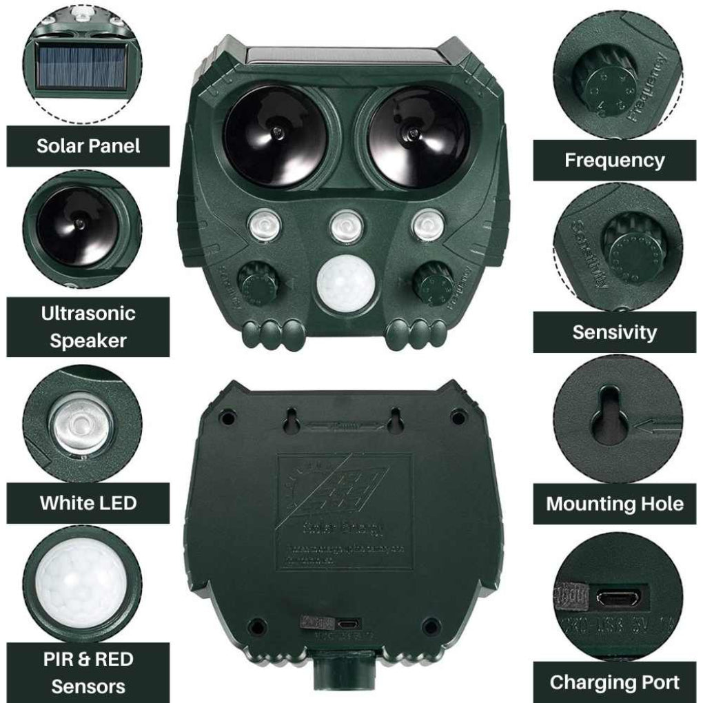 Ultrasonic Cat, Dog, Fox and Rat Repellent