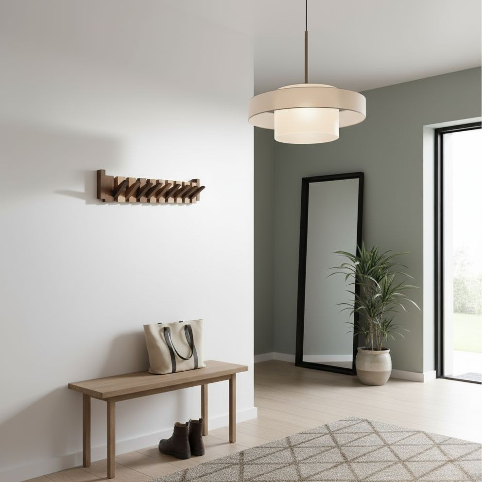 Piano Solid Wood Coat Rack | Elegant Wall Hooks