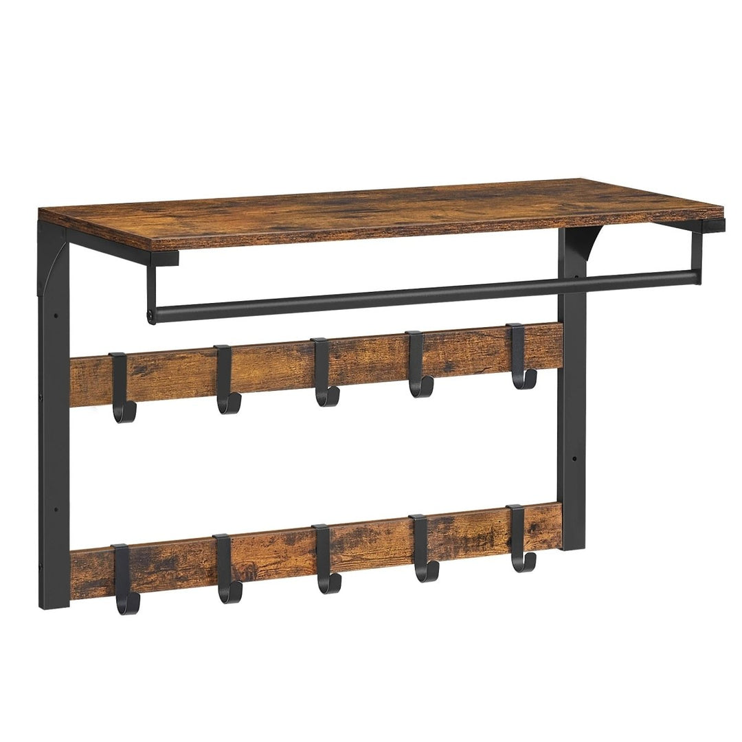 HOOKWELL – 3-in-1 Wall-Mounted Organizer with Shelf, Hooks and Clothes Rail