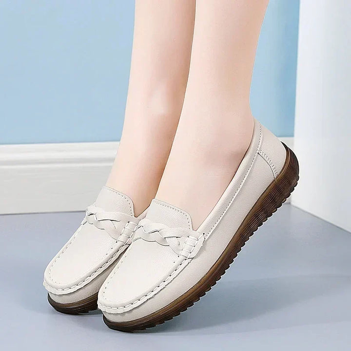 Orthopedic Wide-Fit Slip-On Loafers with Arch Support and Non-Slip Sole